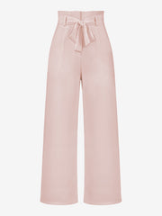 Wide Leg Tie Waist Versatile Paper Bag Pants