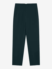 Slim Fit Solid Color Pleated Straight Leg Casual Pants