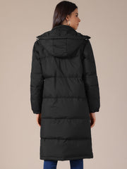 Winter Hooded Long Padded Down Puffer Jacket