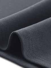 Notch Neck Pocketed 3/4 Sleeve Solid A-Line Work Dress