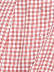 Gingham Checks Ruffled Peter Pan Collar 1960s Vintage Mini Dress
