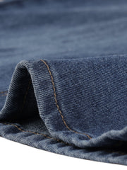 Casual Denim High Waist Stretchy Midi Pencil Jean Skirt