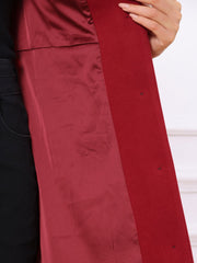 Peter Pan Collar Button Down Long Sleeve Pockets Long Winter Coat