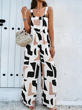Graphic Print Sleeveless Wide Legs Jumpsuits