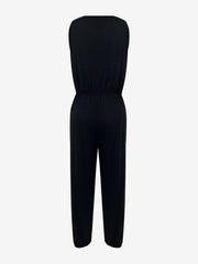 All-in-One with Utility Pockets & Adjustable Waist Sleeveless Zipper Drawstring Waist Pocketed Jumpsuits