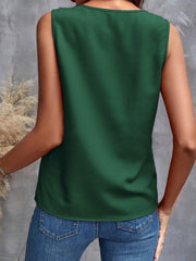 Solid Color Ruffled V Neck Sleeves Blouse