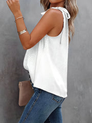 Halter Neck Leopard Sleeveless Satin Top