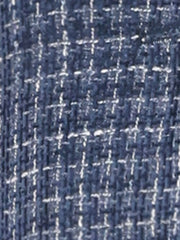 Plaid Tweed Notched Lapel Button Long Sleeve Blazer Jackets