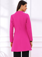 Elegant Winter Overcoat V Neck Single Breasted Long Coat