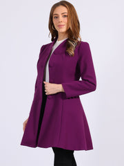 Single Breasted Long Sleeve Mid-Long Winter A Line Pea Coat