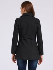 Turn Down Collar Overcoat A-Line Single Breasted Winter Coat