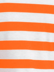 Striped 3/4 Sleeve Round Neck Casual T-Shirt