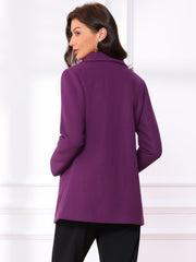 Long Sleeve Double Breasted Button Winter Outerwear Pea Coat