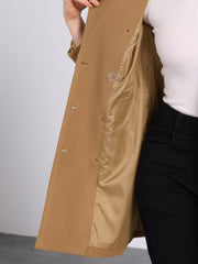 Winter Long Sleeve Notched Lapel Double Breasted Trench Coat