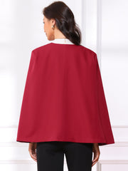 Cape Sleeve Business Work Open Front Jacket Blazer