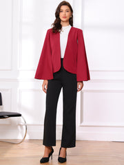 Cape Sleeve Business Work Open Front Jacket Blazer
