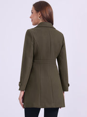 Classic Outwear Overcoat with Pockets Single Breasted Winter Coat