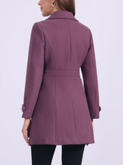 Classic Outwear Overcoat with Pockets Single Breasted Winter Coat