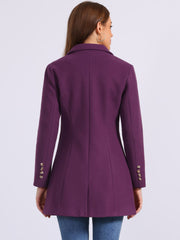 Single Breasted Notched Lapel Outerwear Winter Coats