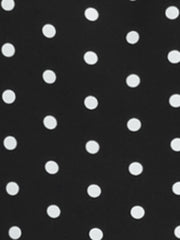 Polka Dot Short Puff Sleeve Button Up Peter Pan Collar Blouse