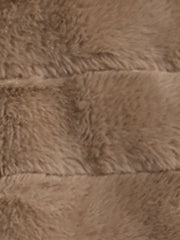 Fluffy Vest Jacket Stand Collar Sleeveless Faux Fur Coat