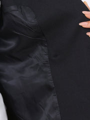 Sleeveless Belted Lapel Collar Work Vest