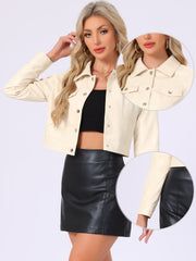 Metallic Biker Holographic Button Down Shiny Jacket