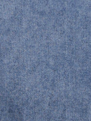 Denim Collarless Pockets 3/4 Sleeve Feminine Style Jacket