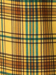 Vintage Tartan Plaid Pants Elastic Waist Straight Long Trousers