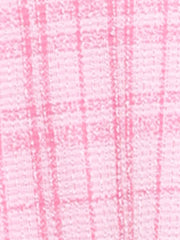 Tweed Plaid Sleeveless Pockets A-Line Pinafore Overall Dress
