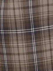 Plaid Elastic Waist Casual Work Office Long Pants