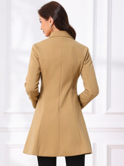 Winter Double Breasted Vintage A-line Flare Long Coat