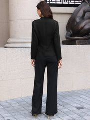 Business Casual Collarless Long Sleeve Blazer