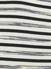 Stripe Sweetheart Neck Short Sleeve Bodysuit Tops