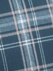 Plaid Cropped Trousers Button Casual Tartan Check Work Pants
