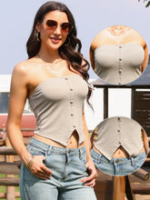 Strapless Summer Casual Knitted Going Out Crop Tube Tops