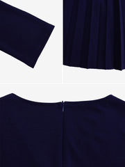 V Neck Short Sleeves Pleated Belted A-Line Midi Dress
