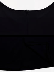 Colorblock Round Neck 3/4 Sleeves Sheath Dress