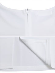 Colorblock Round Neck 3/4 Sleeves Sheath Dress