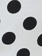 Polka Dot Sleeveless Crew Neck Mini Puff Dress