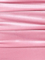 Solid Velvet Party Bodycon Mini Ruched Skirt
