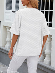 Solid Color Mid Sleeve Textured Open Front Jacket