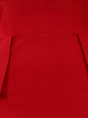 V Neck Puff Sleeve Slit Office Midi Sheath Dress