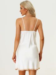 Satin Pajama Cami Dress Sleepwear Spaghetti Strap Lounge Nightgown
