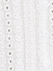 V Neck Texture Short Sleeves Button Down Casual Blouse