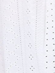 Eyelet Sleeveless Notch Neck Loose Fit Casual Tank Top