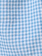 Gingham Buttons Comfy Breathable Beach Casual Shorts
