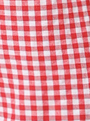 Gingham Buttons Comfy Breathable Beach Casual Shorts