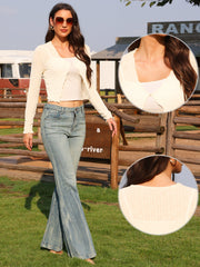 Long Sleeves Lightweight Sheer Textured Cropped Bolero Shrug