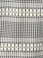 Gingham Square Neck Cap Sleeve Blouse